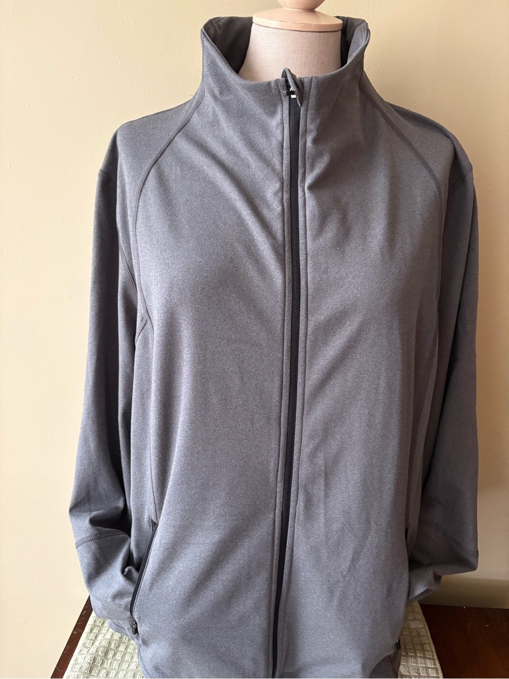 Athletic Works Charcoal Gray Active Full-Zip Jacket XXL dri more